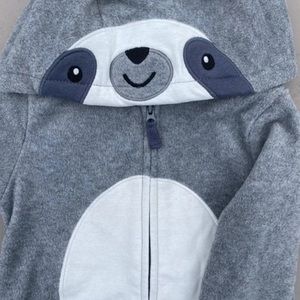Carters NWT 24M Fleece Hooded Sloth Coverall